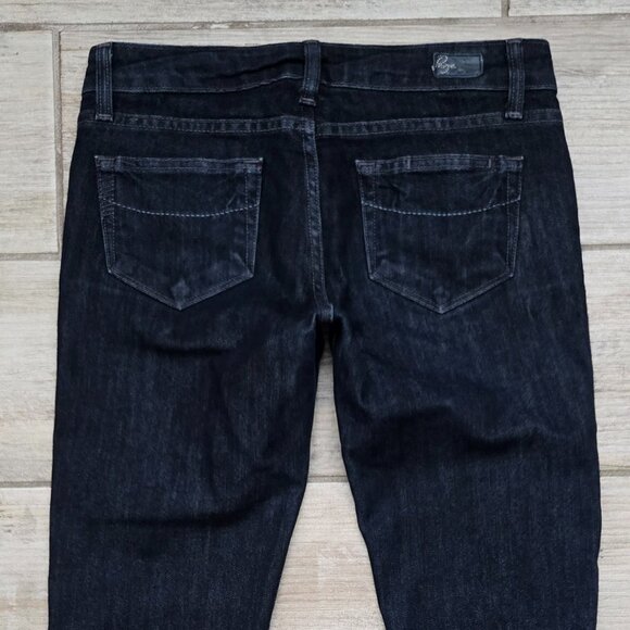 Paige Benedict + Canyon Straight Leg Low Rise Jeans Women's Raw Denim Western 26 - Picture 4 of 10